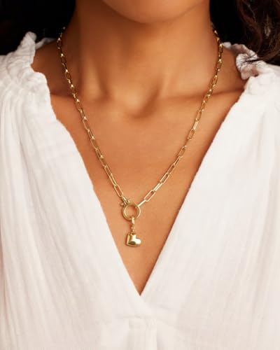 gorjana - Lou Heart Parker Charm - 18k Gold Plated Brass - Elegant Heart Design - Easy Hinge Closure - Personalize Your Jewelry - Lightweight Comfort2