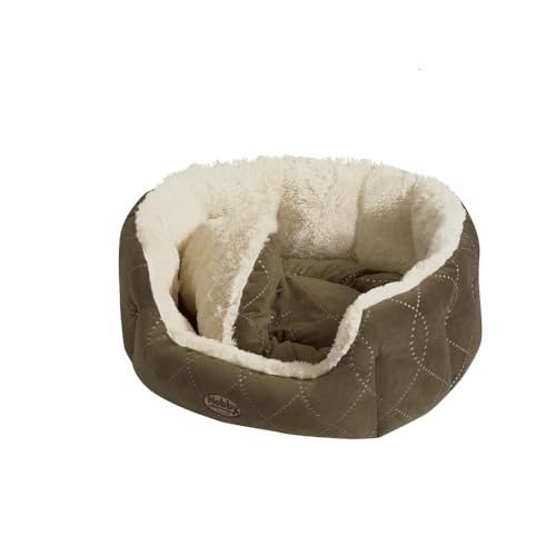 Nobby 70870 Komfortbett Oval für Hunde oder Katzen Ceno L x B x H: 66 x 57 x 22 cm, braun