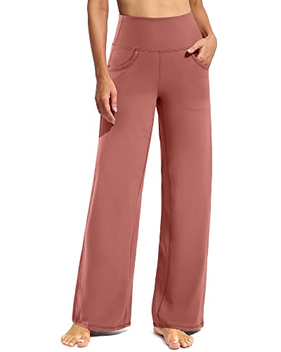 Image of Promover Wide Leg Pants Woman Yoga Pants with Pockets Stretch Loose Casual Lounge Sweatpants Petite /Regular /Tall