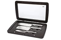 Furi Pro Asian Style Knife 3-Pieces Set 11.3x26.4x6.4 centimeters Black/Silver