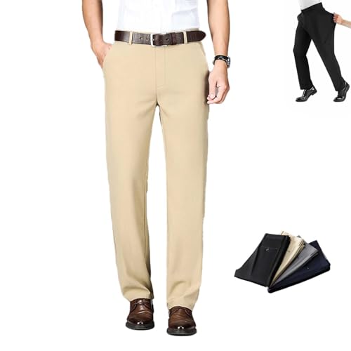 Timeless Flex Stretch Pants Mens, Gentyfit Mens Pants, Men's High Stretch Straight Fit Pants