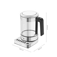 WMF Küchenminis 2 in 1 Vario Wasserkocher mit Temperatureinstellung, 1,0l, 1900 W, Teekocher Glas mit Teebeutelhalter und Sieb – Ansicht 7