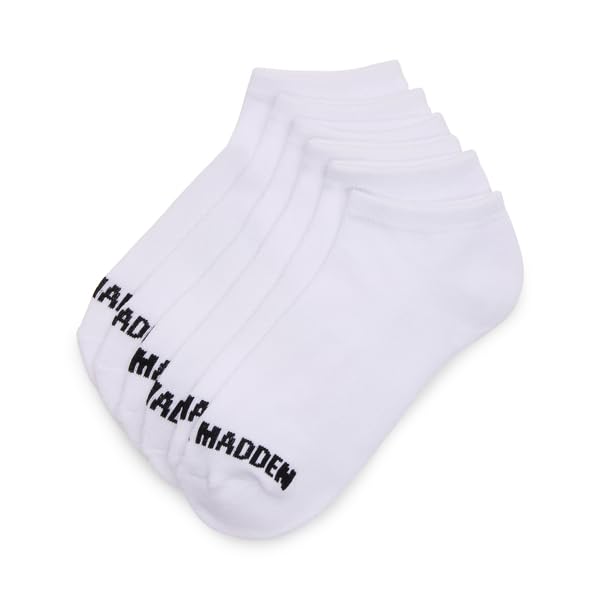 Steve Madden Women's 6pk Solid Mesh Arch Low Cut Half Cushion