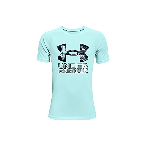 Image of Under Armour Boys' Tech Hybrid Printed Fill Short-Sleeve T-Shirt