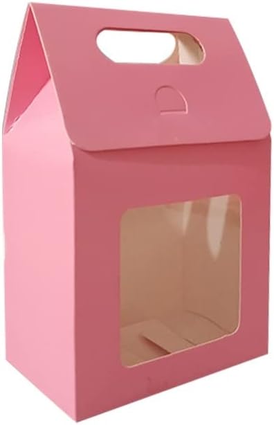 Miniatura 1 de MODADA Bolsas de regalo de 12/24/48 unidades, bolsas de regalo portátiles de papel kraft, bolsas de embalaje de boda con cajas de sellado de ventana