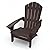 Keter Outdoor Patio Garden Deck Furniture Resin Adirondack Chair with Built-in Cup Holder (Brown)