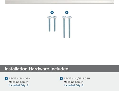 Image of Amerock Monument 12-5 /8 inch (320mm) Center-to-Center Polished Nickel Cabinet Pull, BP36911PN