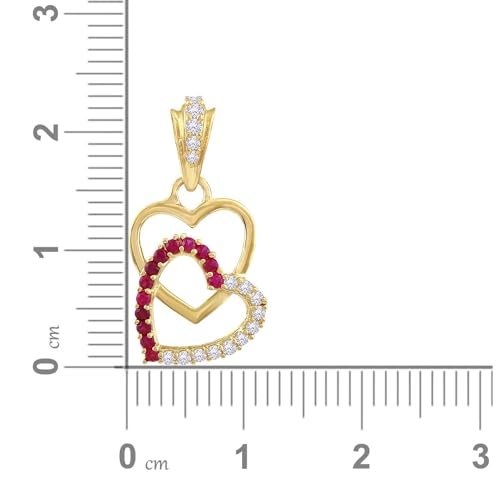 Image of Malabar Gold & Diamonds Heart Pendant for Women 22k Gold | 22 kt (916) BIS Hallmark Gold Pendant for Birthday, Wedding, Anniversary & Valentine's Day Gift