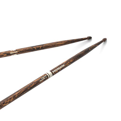 Image of ProMark Rebound 7A FireGrain Drumsticks, Lacquer Finished Drum Sticks, R7AFG, Acorn Tip, Hickory Wood - 1 Pair