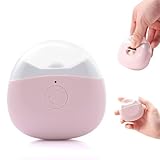 Tomedeks 1 Pezzi Tagliaunghie Elettrico Mani e Piedi con Luce LED per Taglio di Precisione, Design Silenzioso per Mani e Piedi, Ideale per Anziani, Adulti, Neonati（Rosa）