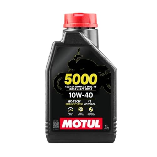 Motorcycle Engine Oil 10W-40 Semi-Synthetic 4T HC-Tech Motor Oil for Scooters & Motorbikes High Performance 5000 1L