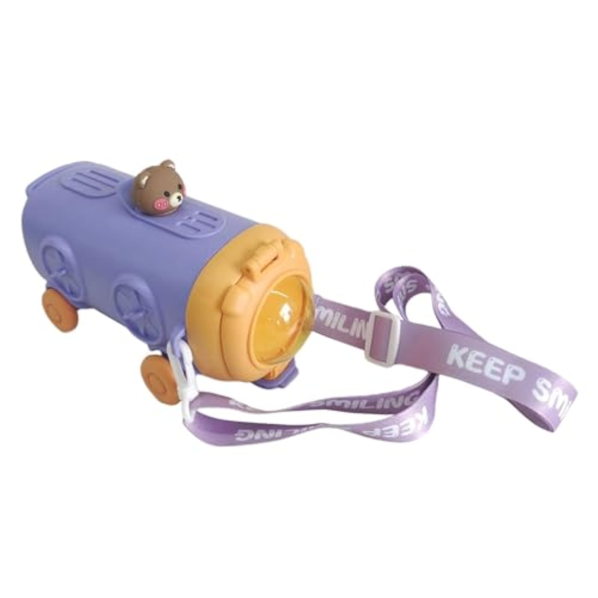 Kids Bus Water Bottle with Straw