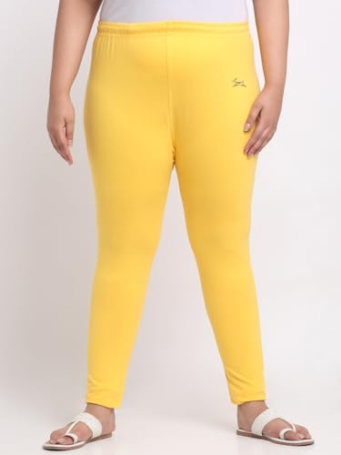 Image of Soft Cotton Ankle Lenght Solid Regular and Plus 35 Colours Leggings for Womens and Girls (Sizes :- M to 6XL)
