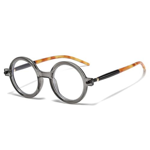 Lunettes de soleil rondes UV400 et verres bicolores gris clair rétro