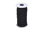 I-MART Elastic Cord, Elastic Band, Elastic Rope, Bungee, Heavy Stretch Knit Elastic Spool (Black 70-Yard Length 1/4
