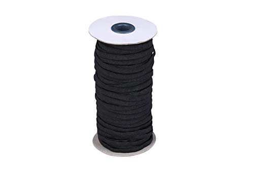 I-MART Elastic Cord, Elastic Band, Elastic Rope, Bungee, Heavy Stretch Knit Elastic Spool (Black 70-Yard Length 0.25 inch Width)