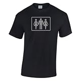DIRTYRAGZ Men's Threesome Polygamy Pimp Funny T Shirt L Black