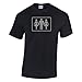 DIRTYRAGZ Men's Threesome Polygamy Pimp Funny T Shirt L Black