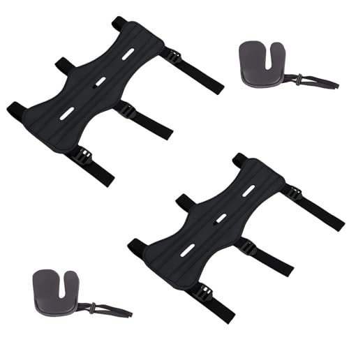 SHENGYIG Protector de Brazo y Dedos para Arquería, 2 Piezas de Cuero Ajustable, Antebrazo y Mano, para Competición y Entrenamiento, Negro