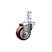 Swivel Square Stem Caster w/3.5? x 1.25? Maroon Non-Marking Polyurethane Wheel ? 3/4? x 2? Square Stem with (3) 17/64? Diameter Mounting Holes ? 300 lbs. Capacity/Caster ? Service Caster Brand