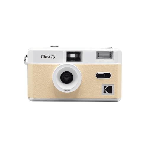 KODAK Ultra F9 Beige - Appareil Photo Argentique Réutilisable 35mm, Flash Intégré