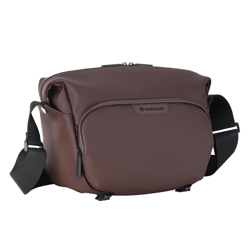 Image of Vanguard VEO Lite S7L Camera & Everyday Shoulder Bag (Chocolate) - Fits Mirrorless Camera + Multiple Lenses, Tablet Storage, Removable Dividers, Easy-Clean Water-Resistant Design