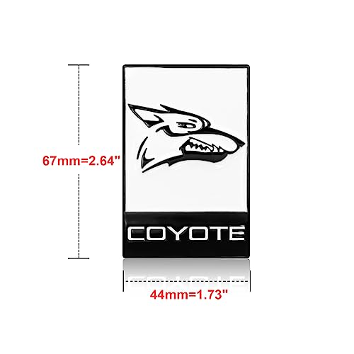 Image of 2PCS Custom Coyote Logo Decal Fits for Car Or Truck Fender Side Tailgate Rear Trunk Sticker Emblem Badge (White)