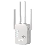 Punnk Funnk 300Mbps Wireless Range Extender, Broadband/Wi-Fi Extender, Wi-Fi Booster/Hotspot with 2 Ethernet Port, Plug and Play, Built-in Access Point Mode, White