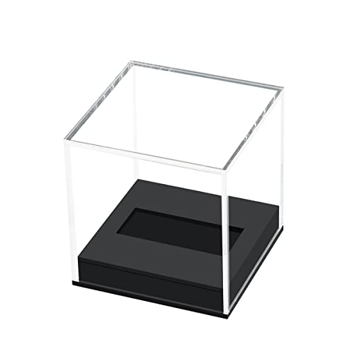 Clear Hockey Puck Display Case Acrylic Puck Display Holder Stand Box Sports Dustproof Storage Collectibles Protection Box With Base #TOP1