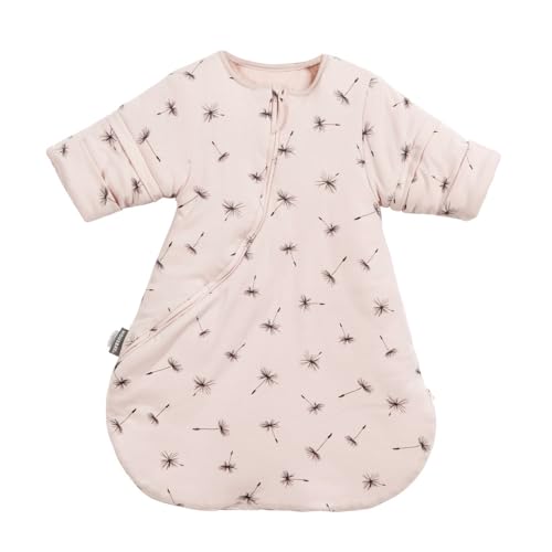 Image of HOUSBAY Baby Sleep Bag Wearable Blanket Sleep Sack with Detachable Sleeves 2.5tog Unisex Baby Sleeping Sack With 2-Way Zipper