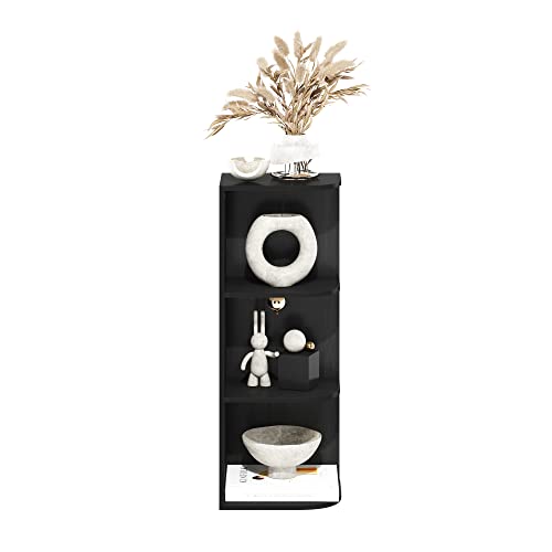 image for Furinno PASIR Book Shelf, 3-Tier Corner Bookshelf, Open Shelves Bookca