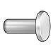 Rivet, Flat, 1/4 in Dia, 1 in L, PK50