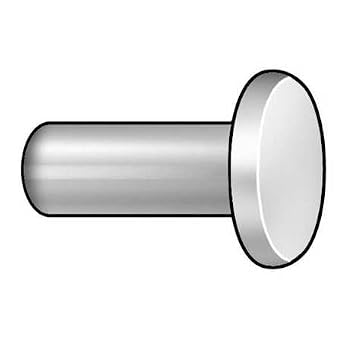 Rivet, Flat, 1/4 Dia, 1 1/2 in L, PK50