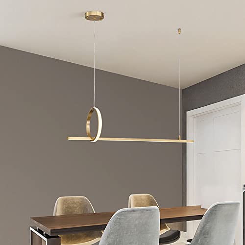 Lampe suspendue LED en cuivre véritable luminaire luxe dimmable 60W