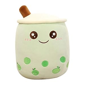 LICHENGTAI Bubble Tea Kussen, Bubble Tea Cup knuffelkussen, Bubble Tea Shaped pluche pop, Bubble Tea Cup pluche…