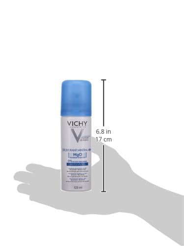 Vichy Déodorant Aérosol Efficacité Longue Durée 48 H Formule Minérale Sans Alcool Actifs Anti Odeur d'Origine Naturelle Adapté aux Peaux Sensibles 125 ml - vue 10