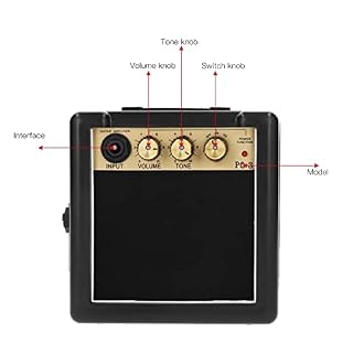 Asixxsix Amplificateur de Guitare Portable, Petit Amplificateur de Guitare électrique 3 W, Mini Ampli de Guitare, Haut-parleurs de Guitare pour Guitares, Basses, 4,9 X 2,4 X 4,9 Pouces – Image 3