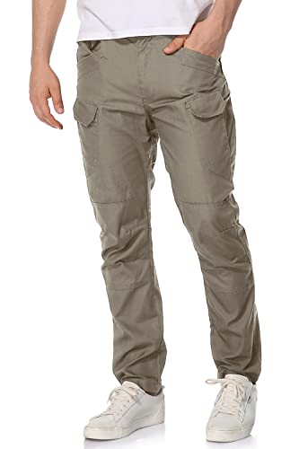 Gollala Men's Tactical Pants Lightweight Outdoor Hiking Military Cargo Pants Quick Dry Casual Work Pants With Multi Pockets Khaki 42 #TOP4