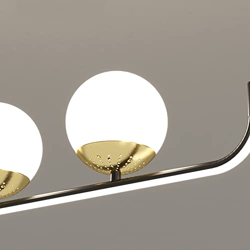 Pendentif lampe LED dimmable et lustre suspendu moderne en métal pour déco restaurant - 6