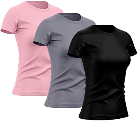 Kit 3 Camisetas Feminina Dry Básica Lisa Proteção Solar UV Térmic...