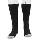 Heated Socks, Winter Warm Thermal Socks, 3 Heat Settings Battery Heated Socks, Electric Heating Socks for Men Women Camping Fishing Cycling Skiing Hiking(Black)