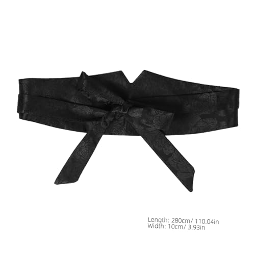 Black Wide Dress Belt Vintage Thick Women's Waist Belt For Dresses Decorative Fabric Ladies Waistband For Any Occasion2