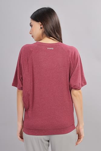 Image of Women UPF Sun Protection Eco Friendly Yoga Top with Batwing Sleeve