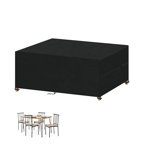 VANSHEIM Housse de protection UV 420D Oxford pour meubles de jardin 130 x 80 x 70 cm