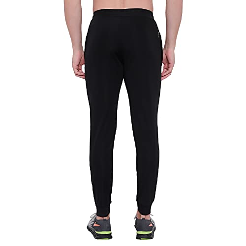 Image of BLUE STAR SHARK Men's Slim Fit Joggers | Polyester Blend Track Pants with Drawstring Waist, Cuffed Ankles, and Side Pockets - Perfect for Gym, Running, Workout, Training & Casual Wear