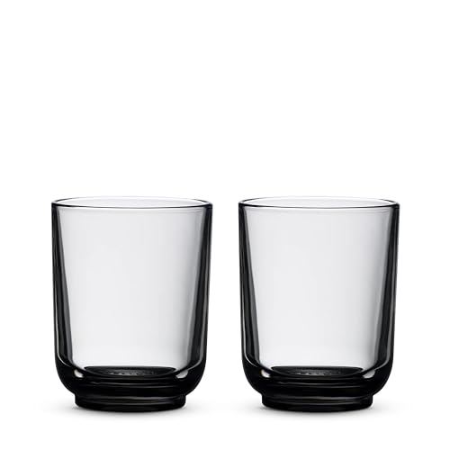 Fellow Verres à latte Pirch Tasses artisanales de 11 oz, lot de 2, verres à café compatibles lave-vaisselle pour boissons espresso et latte art – Fumé