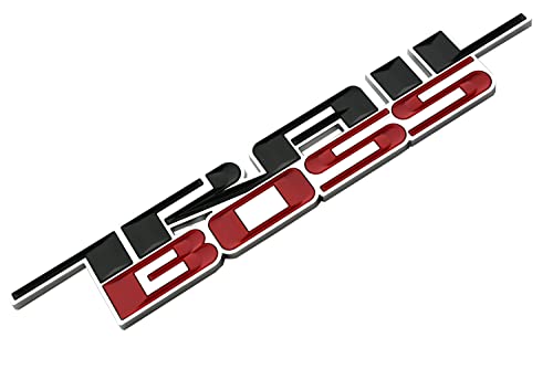 Image of SSDD CH-Trail 2pcs 2019-2021 Trail Boss Emblems 3D Badge Side Nameplate Decal Replacement for Chevy Silverado 1500 HD 2500 HD (Black /Red)