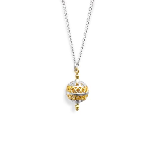 LDS Women's Two-Tone Silver & Gold Finish Steel Liahona Necklace