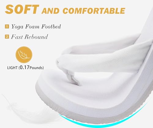 Image of KuaiLu Flip Flops for Women with Arch Support Summer Beach Thong Sandals