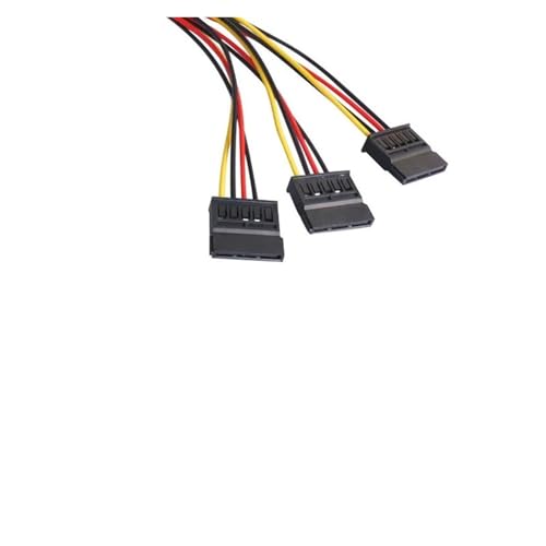 Cable adaptador SATA 22cm IDE 4Pin macho a 3 SATA hembra miniatura 3